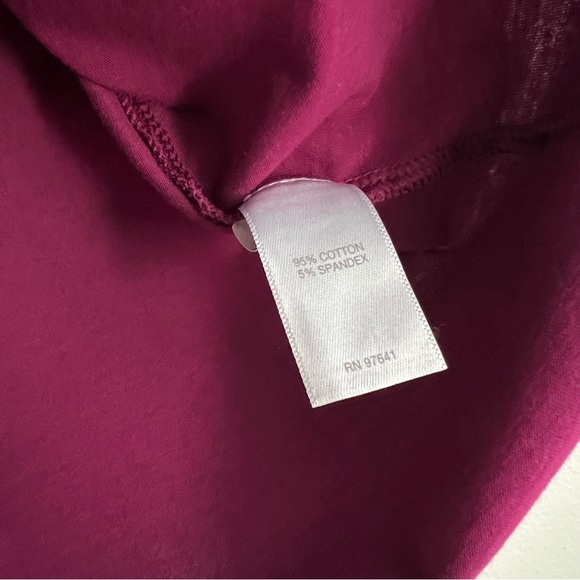 J Jill Plum Pleated Henley Long Sleeve Lagenlook Top - Picture 6 of 8